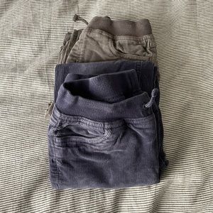 Lot of 2 size 10 (140) Hanna Andersson pull on corduroy pants.